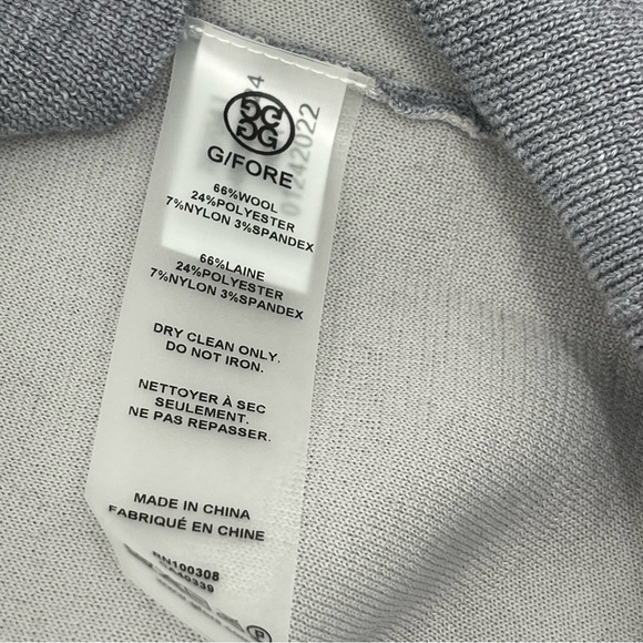 G4 G/Fore Mens Size XL Merino Wool blend Golf Pullover Sweater gray New - Picture 4 of 11